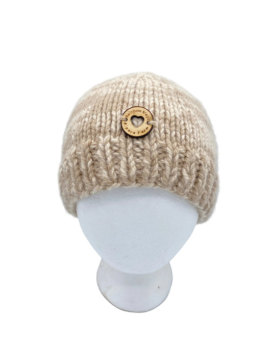 Handmade Beige and Fawn Hat