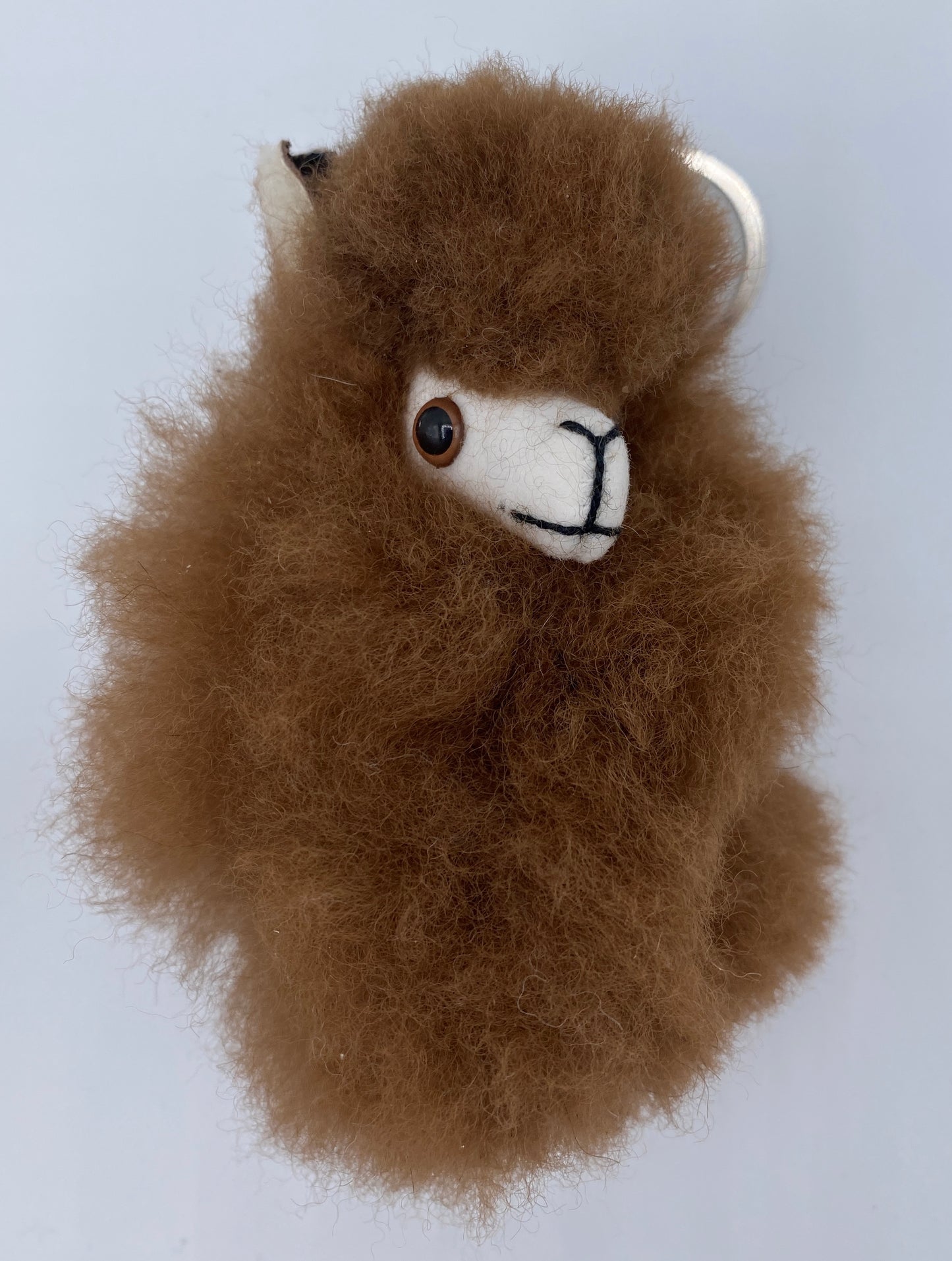 100% Baby Alpaca Keychain Mixed Colors 4" Keyring