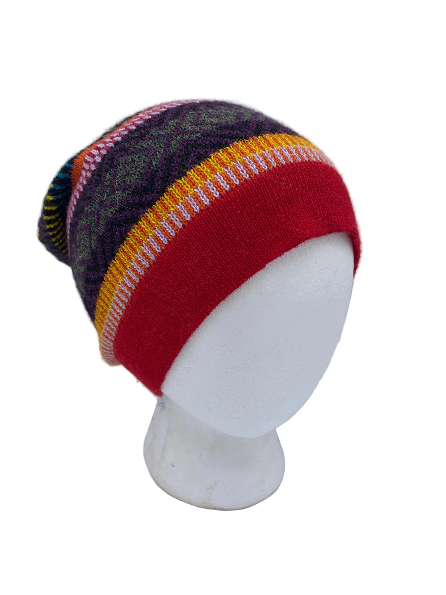 Baby Alpaca Hat with Ethnic Design