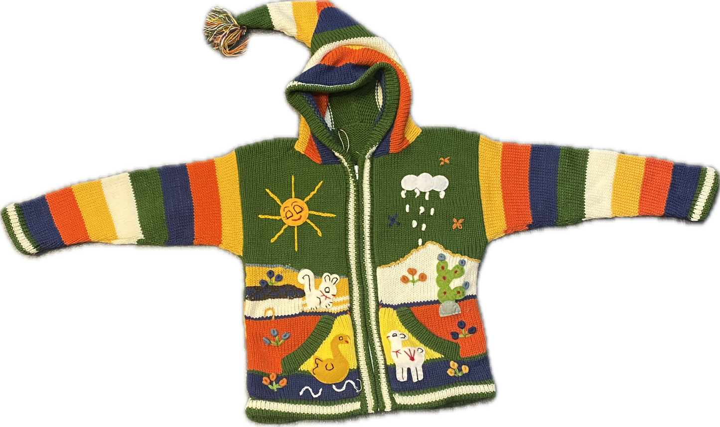 Kids Alpaca Jacket with Embroidered Details
