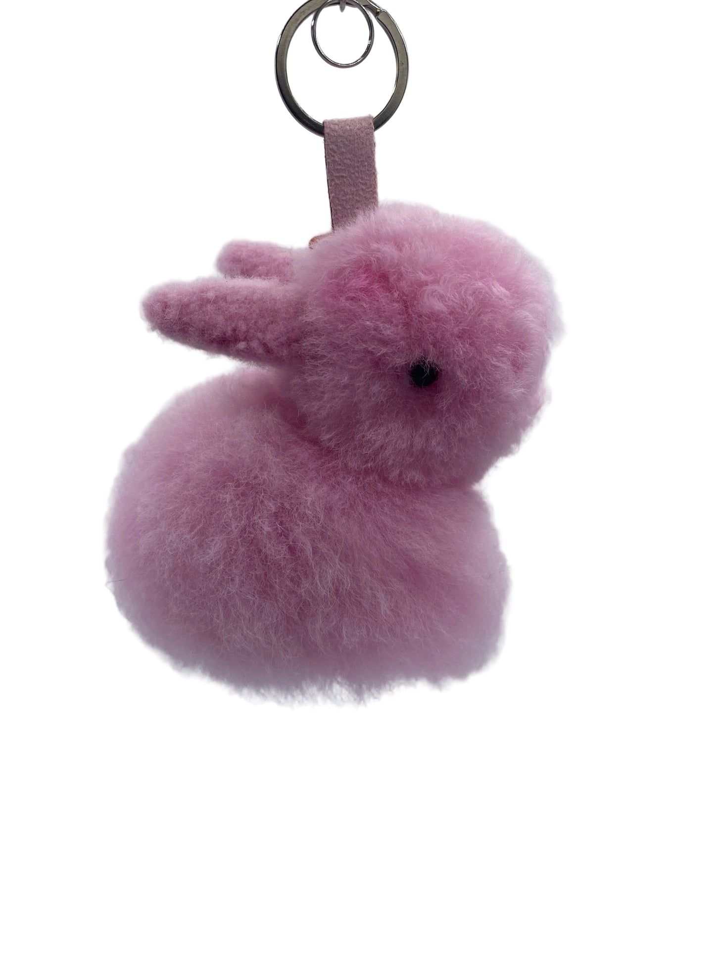 Alpaca Fur Bunny Keychain