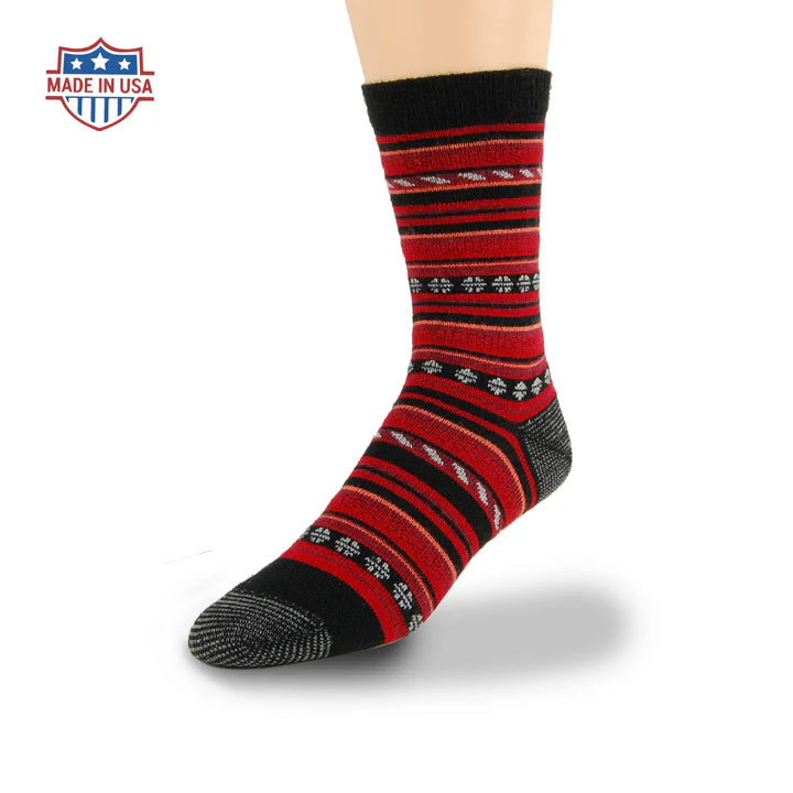 Dress Alpaca Crew Sock with Stripes -MC