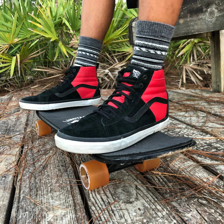 Dress Alpaca Crew Sock with Stripes -MC