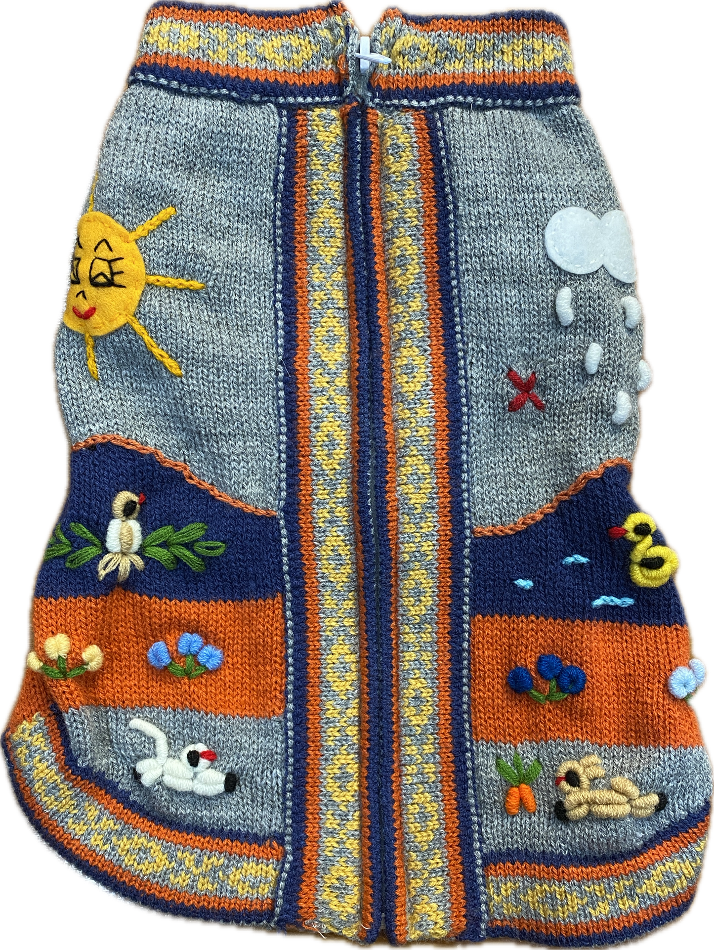 Peruvian Dog Zip-up Sweater