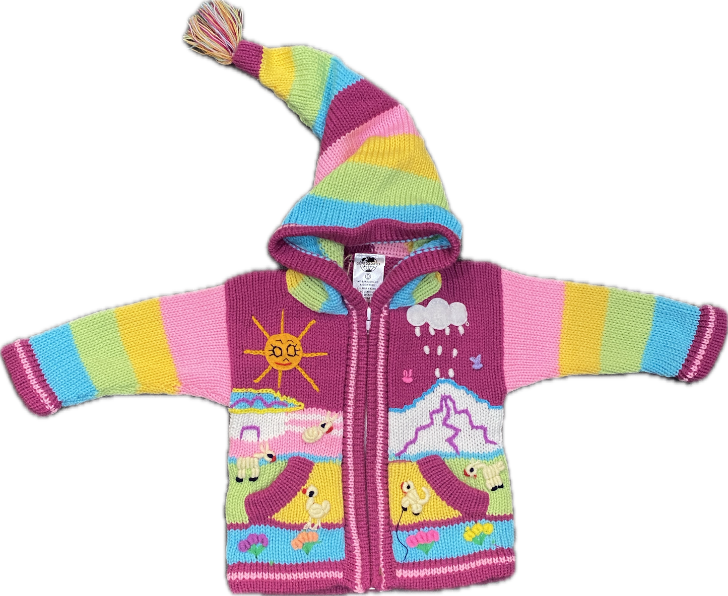 Kids Alpaca Jacket with Embroidered Details
