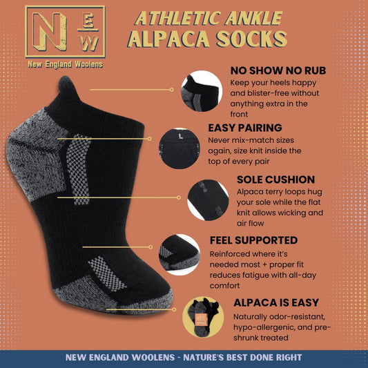 N.E.W. Athletic Ankle Alpaca Sock
