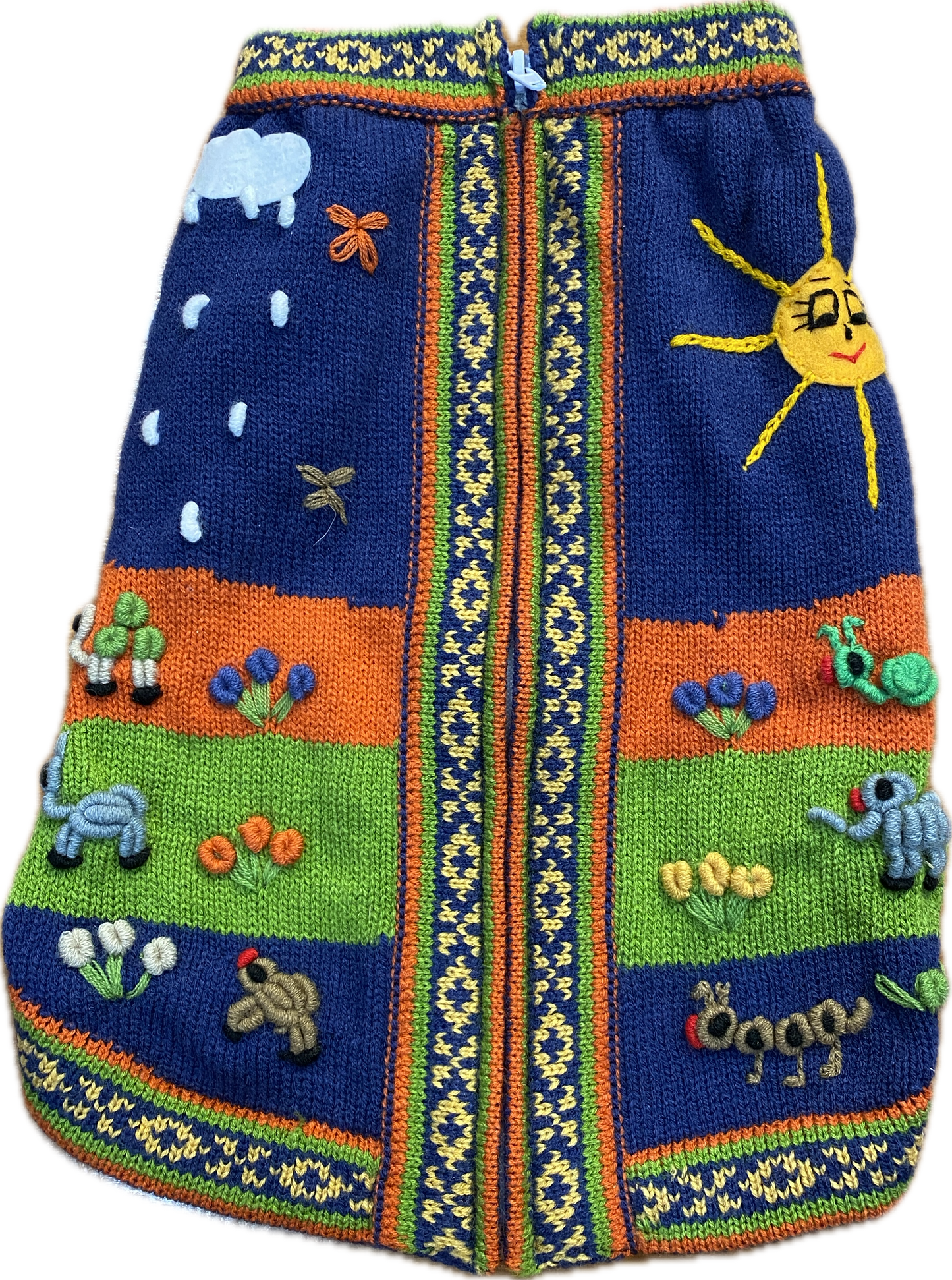 Peruvian Dog Zip-up Sweater