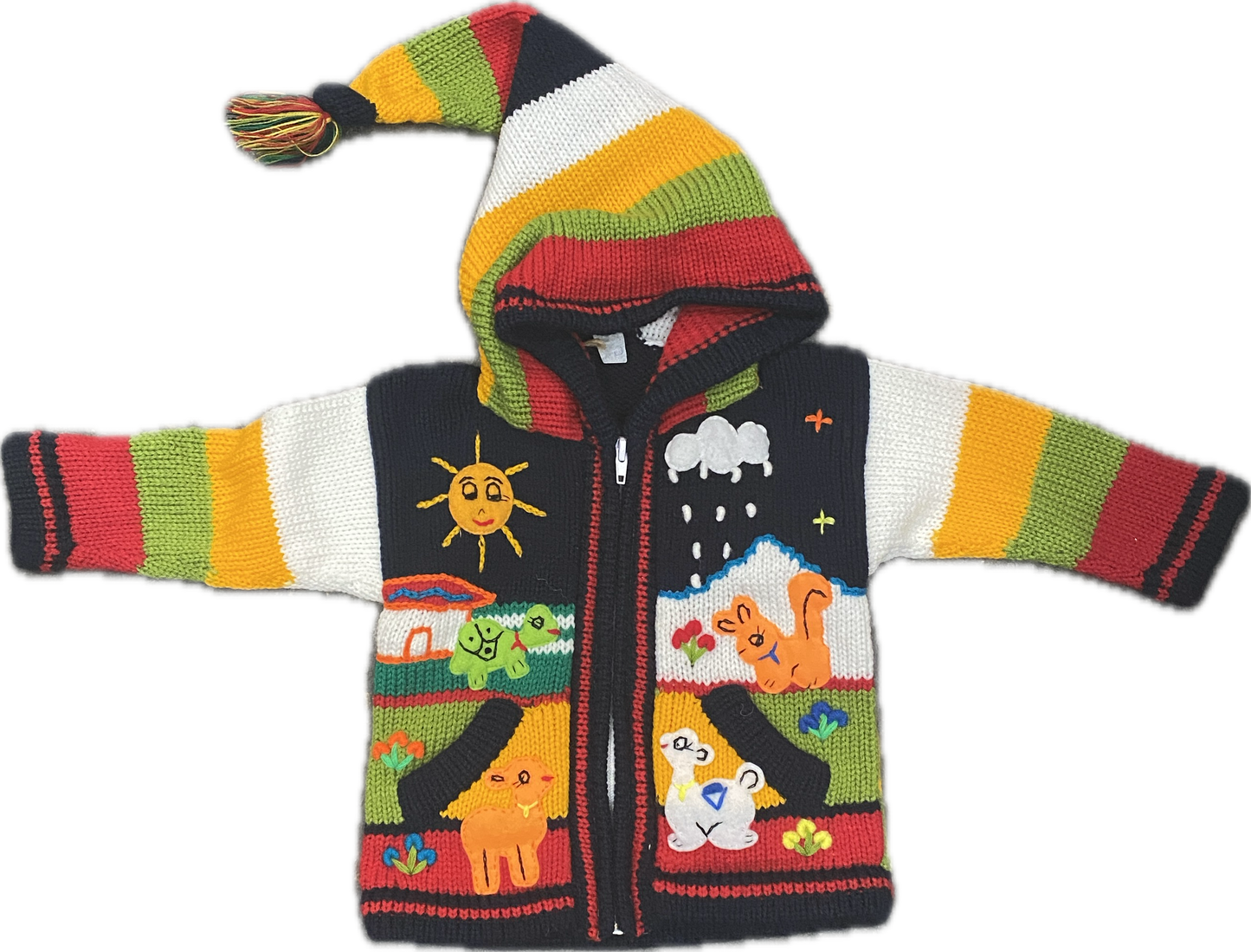 Kids Alpaca Jacket with Embroidered Details