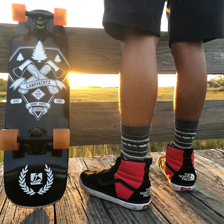 Dress Alpaca Crew Sock with Stripes -MC