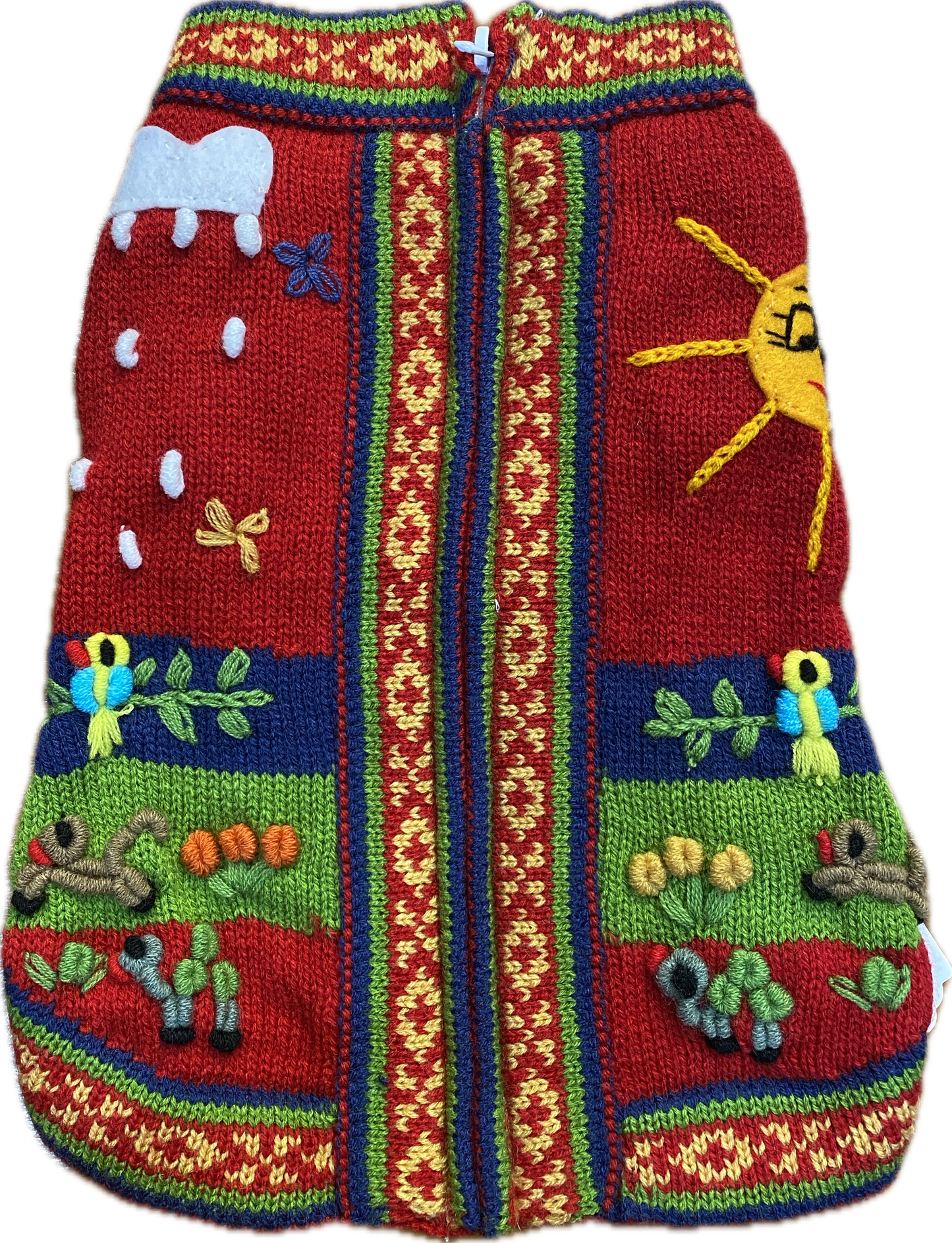 Peruvian Dog Zip-up Sweater