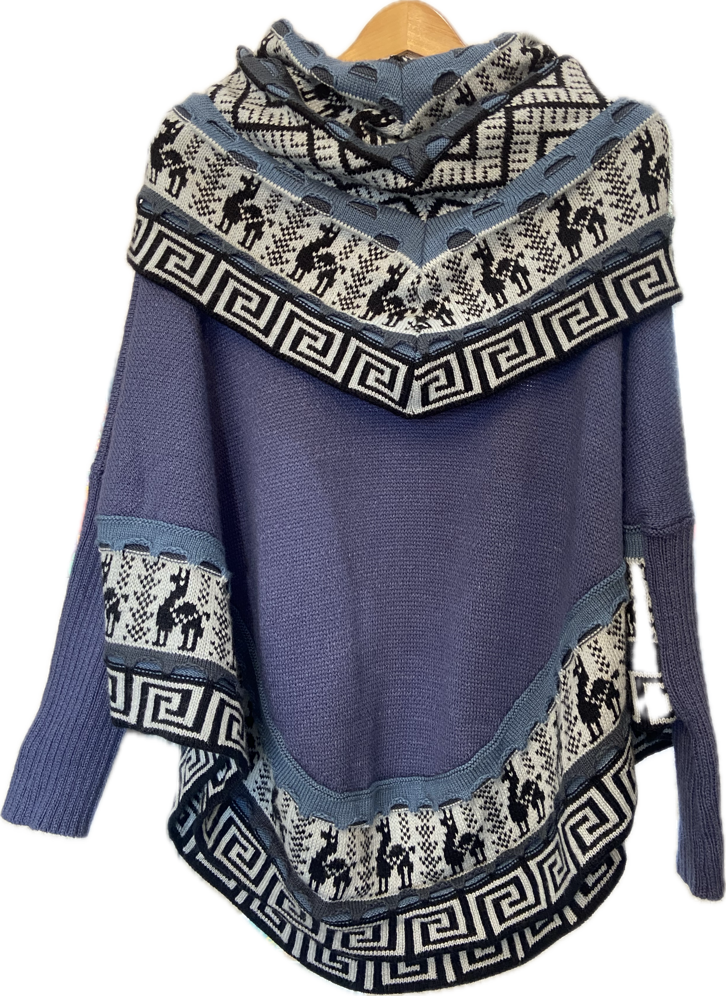 Women's Alpaca Poncho with Sleeves