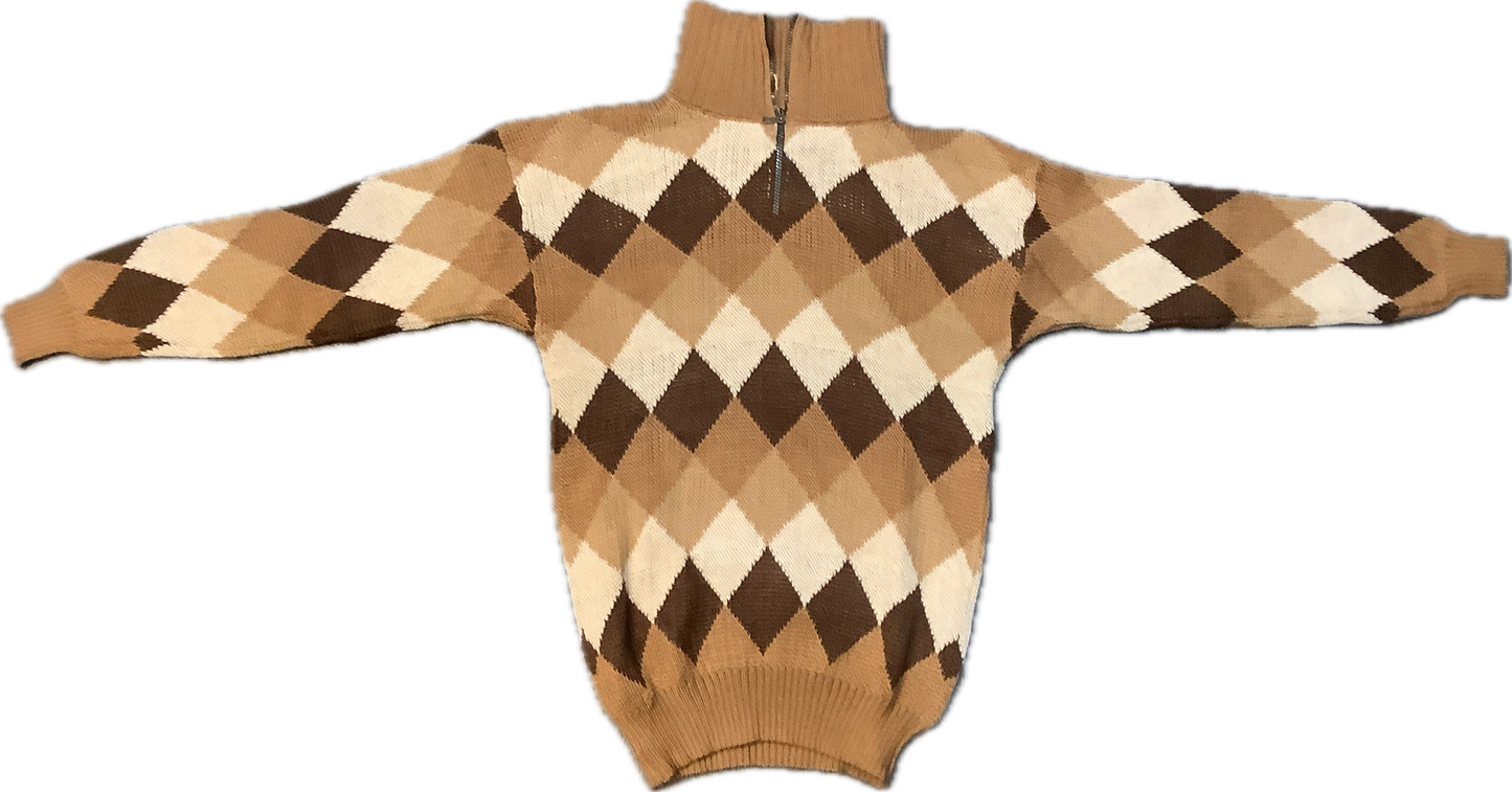 Men's Diamond Design Alpaca Sweater