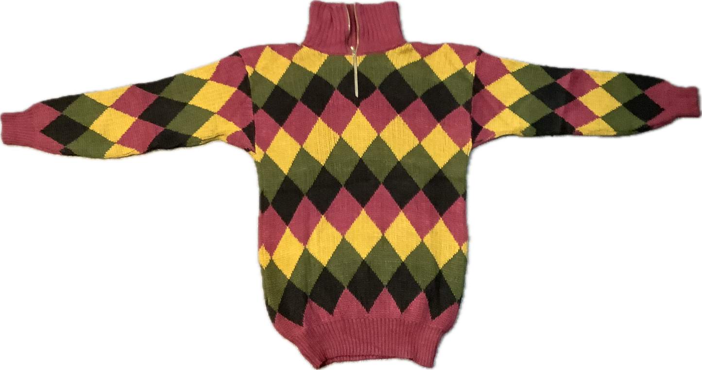 Men's Diamond Design Alpaca Sweater