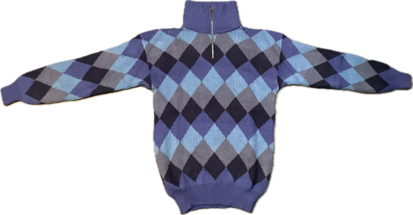 Men's Diamond Design Alpaca Sweater