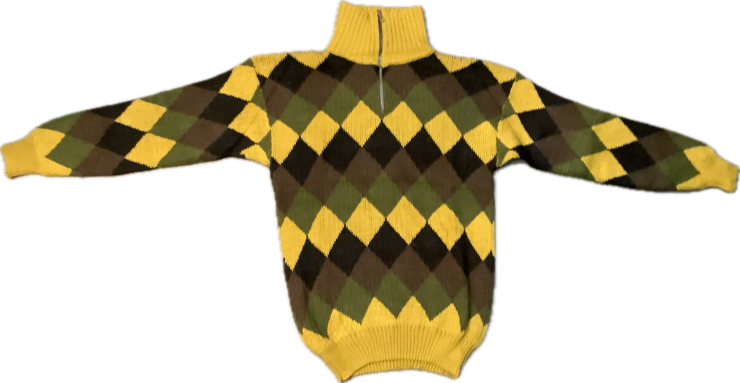 Men's Diamond Design Alpaca Sweater