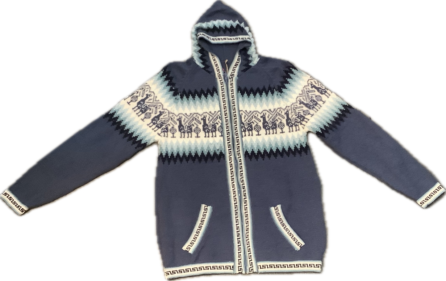 Hooded Alpaca Zip up Sweater