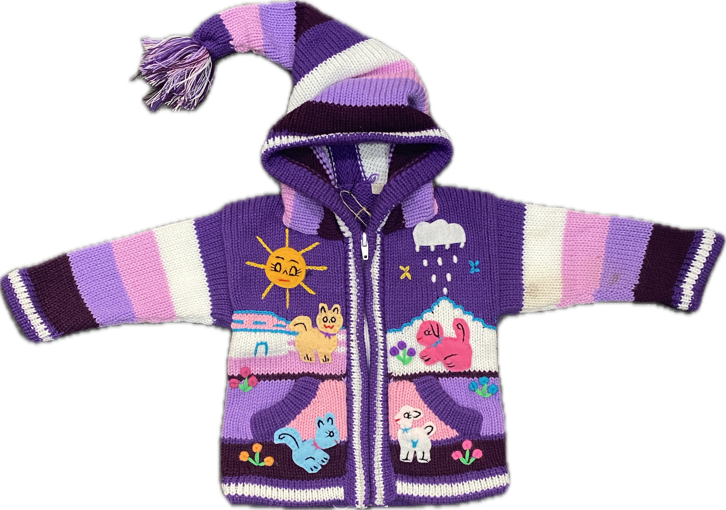 Kids Alpaca Jacket with Embroidered Details
