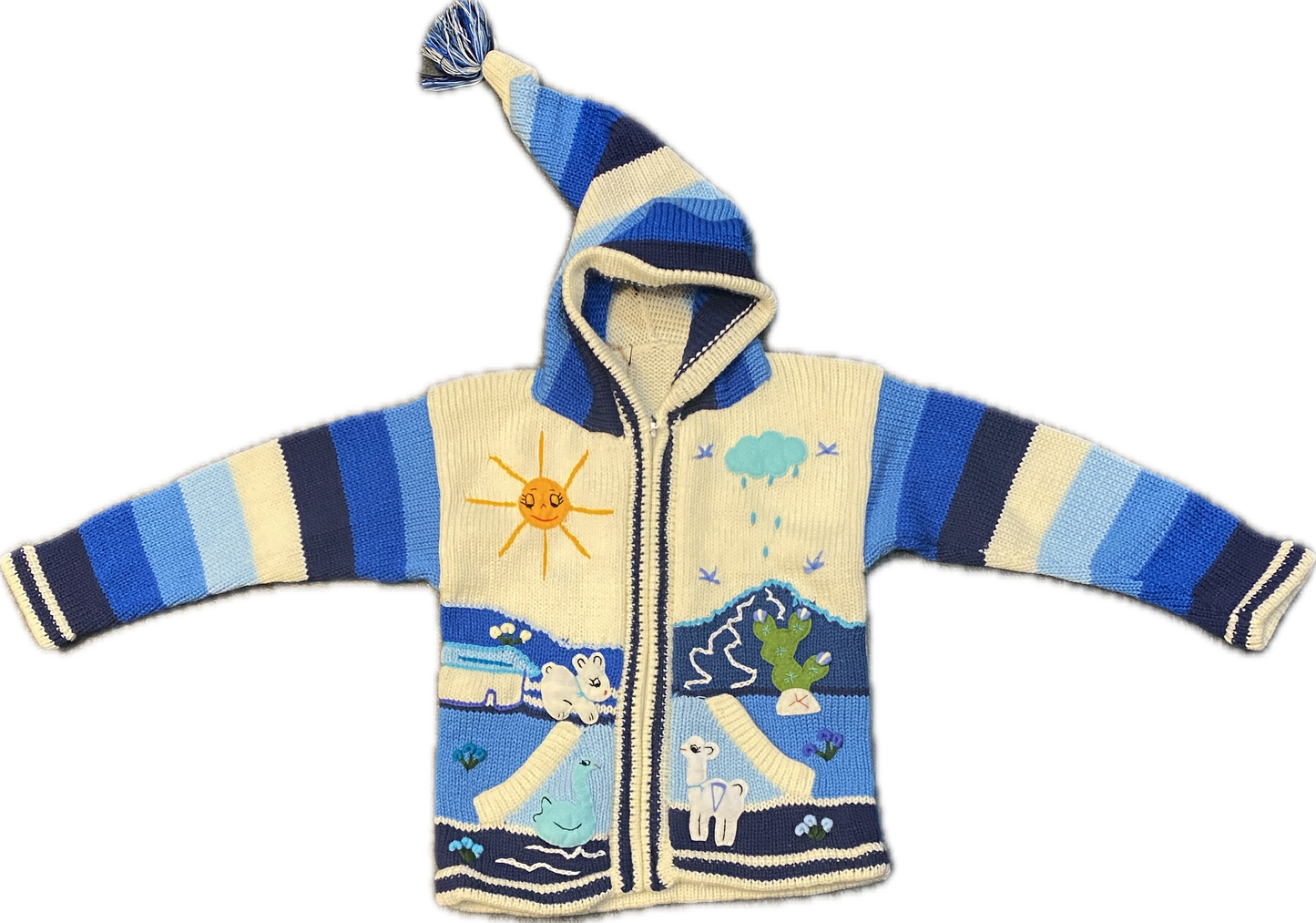 Kids Alpaca Jacket with Embroidered Details