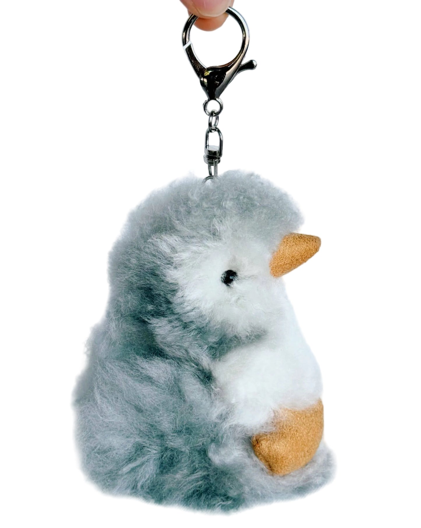 Penguin Alpaca Fur Keychain