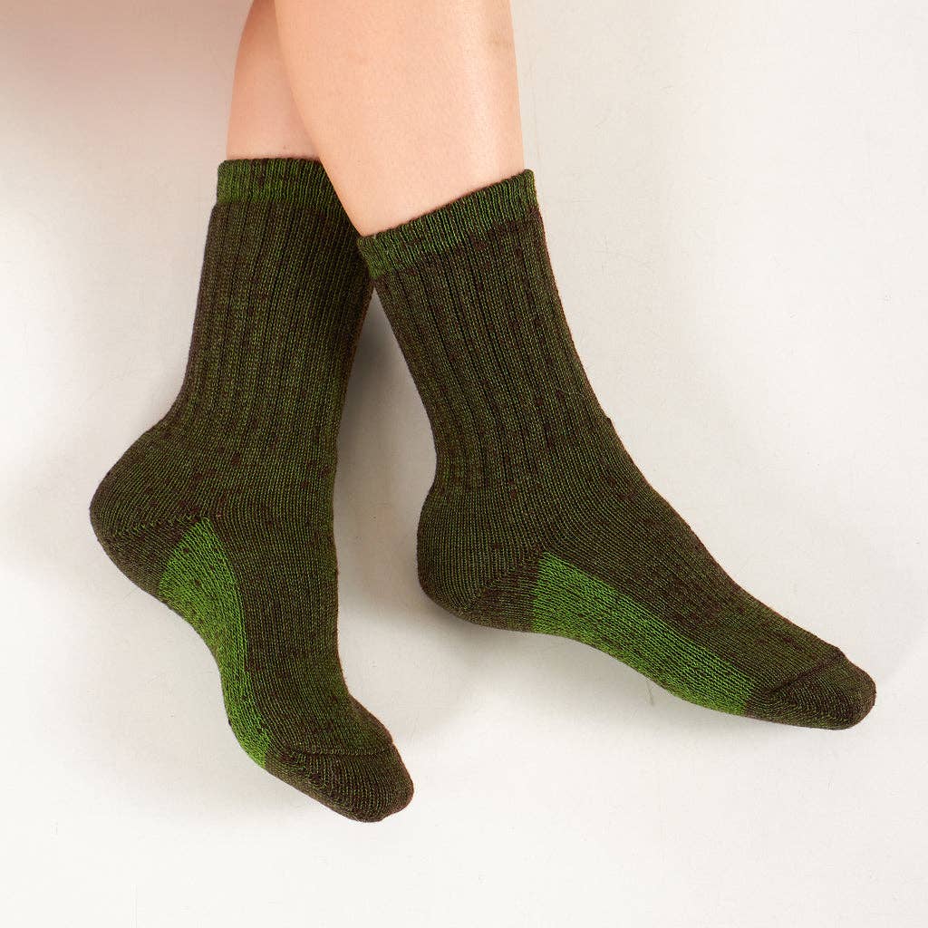 Double Layer Unisex Alpaca Wool Thermal Hiking Boot Socks Kh