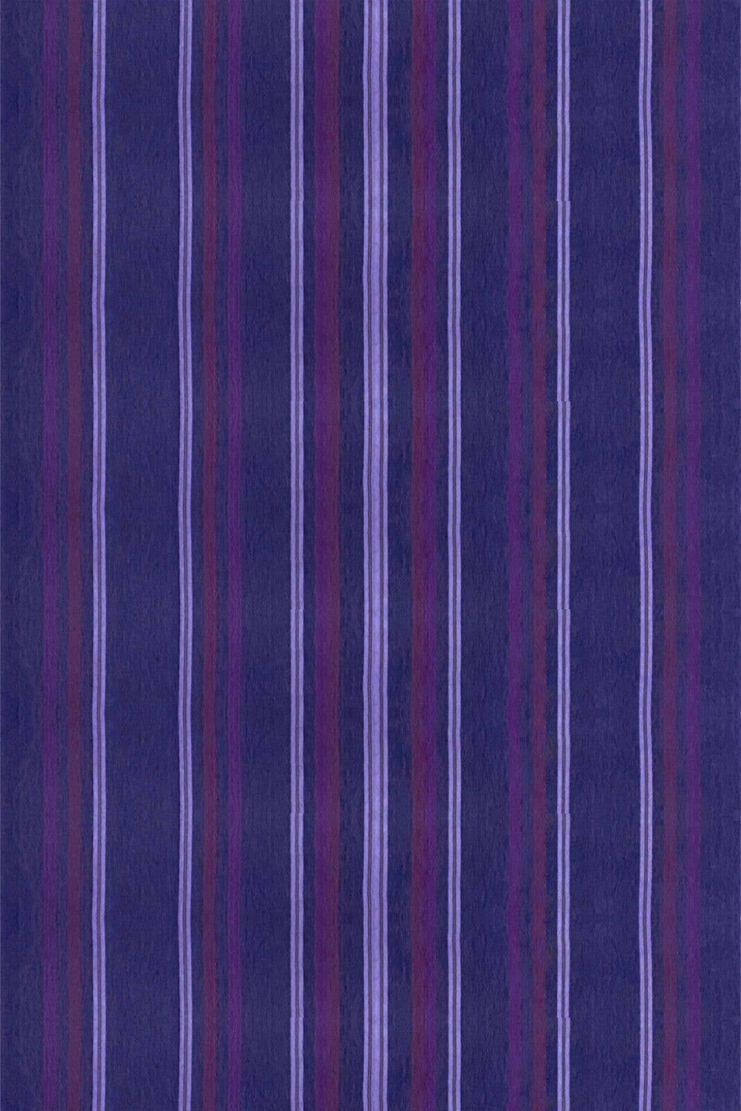Soft & Warm Baby Alpaca Wool Throw Blanket / Sofa Cover - Queen 97" x 67" - striped pattern blue/purple/violet