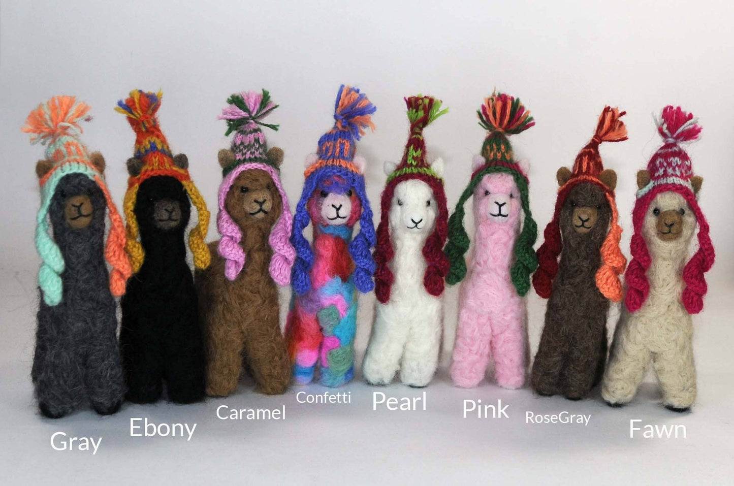 Felt Cria Alpaca: Sculpture Ornament Holiday Decor