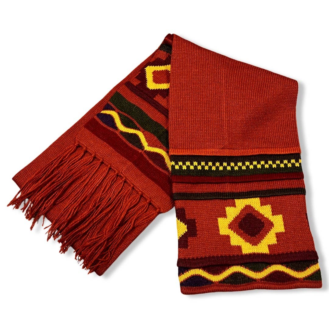 Geometric Alpaca Blend Scarf