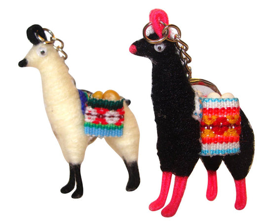 Miniature Alpaca Wool Keychain