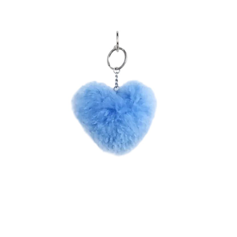 Alpaca Fur Heart Keychain