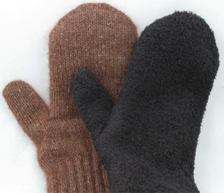 Bouclé Lined Alpaca Mittens