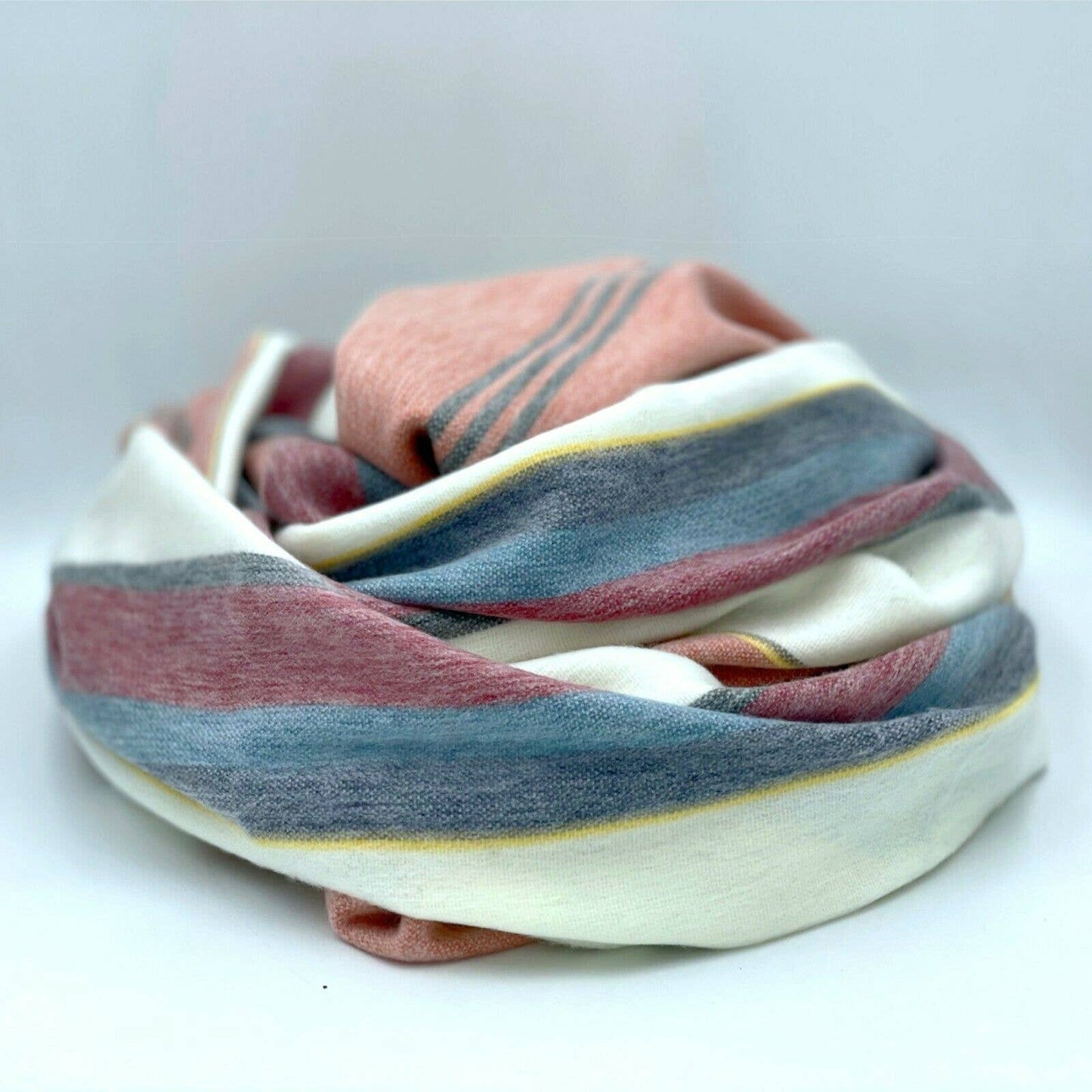 Soft & Warm Baby Alpaca Wool Blanket - Queen 95" x 63" - Multi Colored Stripes Pattern