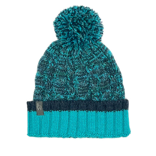 NEW! Kid's Alpaca Beanie Hat - Braided - Blueberry Twist