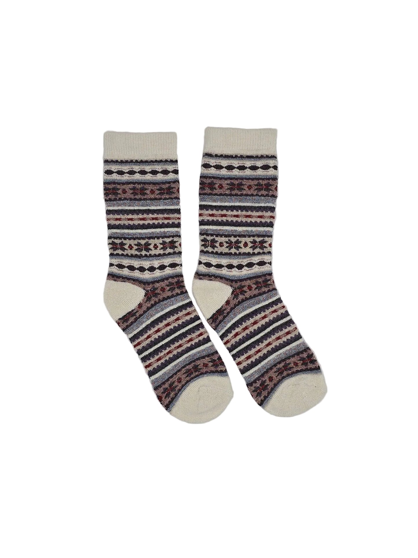 Fair Isle Full Cushion Alpaca Socks