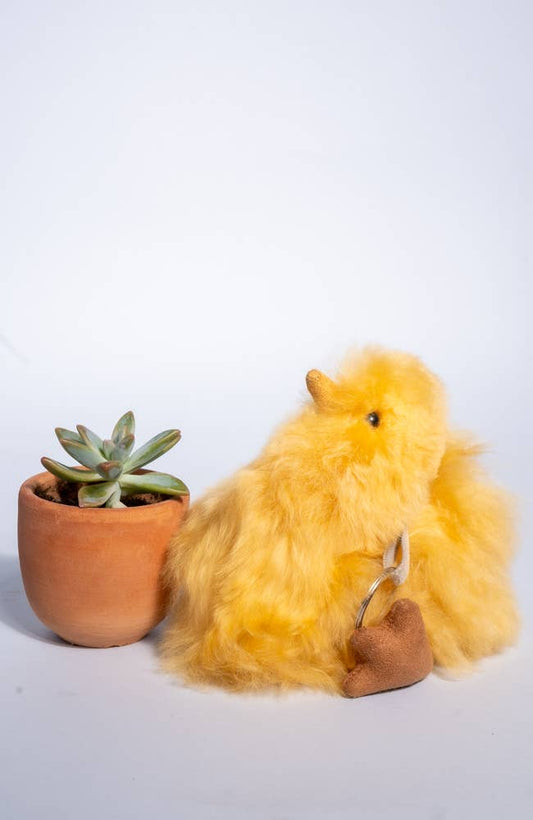 Alpaca Fur Chicken Keychain