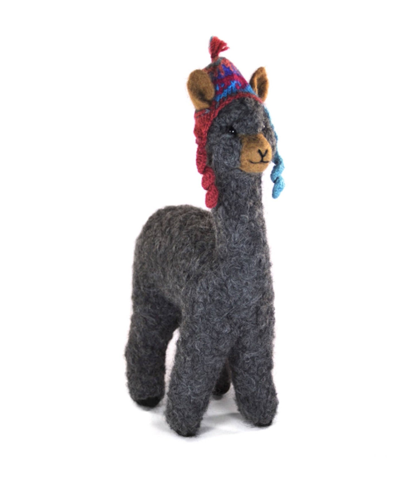 Felted Herdsire 12” Huacaya Alpaca Decor: Handmade Sculpture
