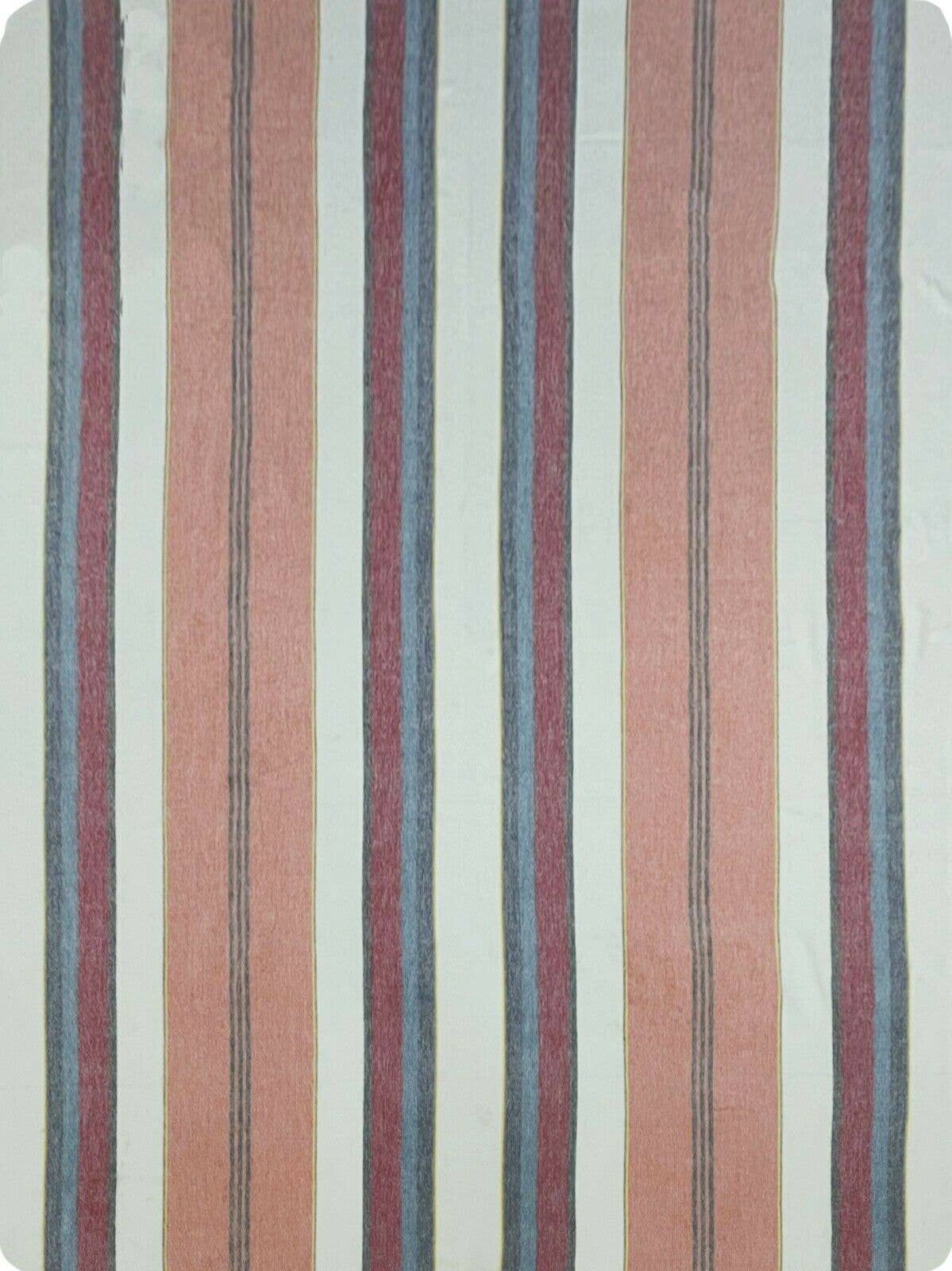Soft & Warm Baby Alpaca Wool Blanket - Queen 95" x 63" - Multi Colored Stripes Pattern
