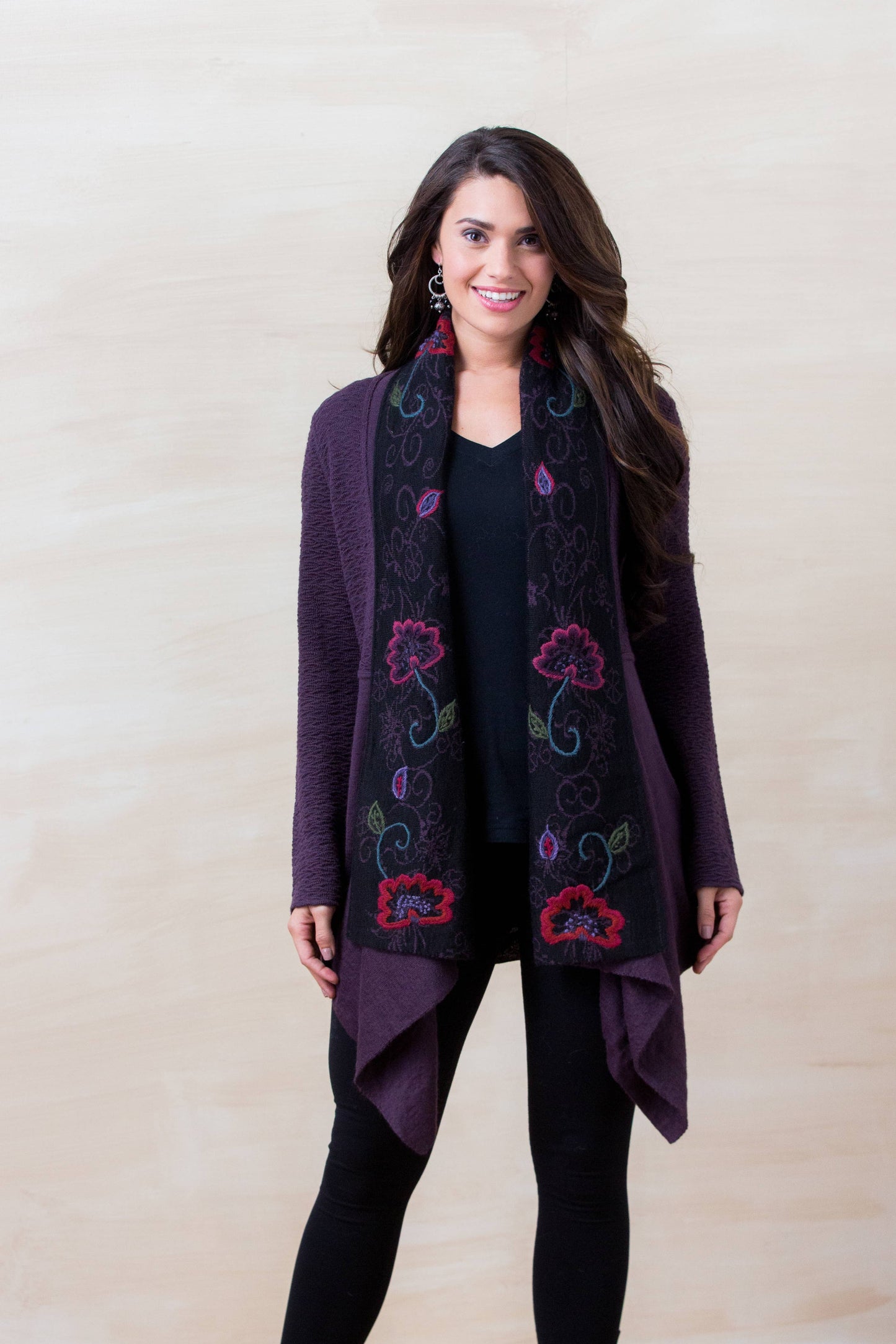 Ladies Purple Fantasia Cardigan