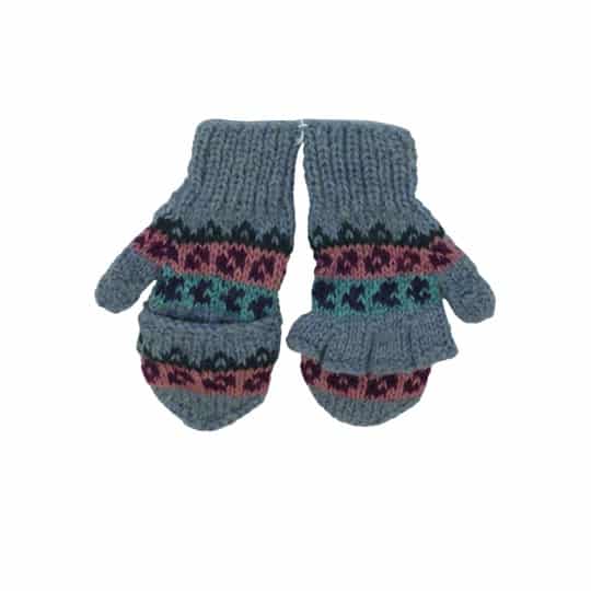 Kid's Color Alpaca Blend Knit Glittens