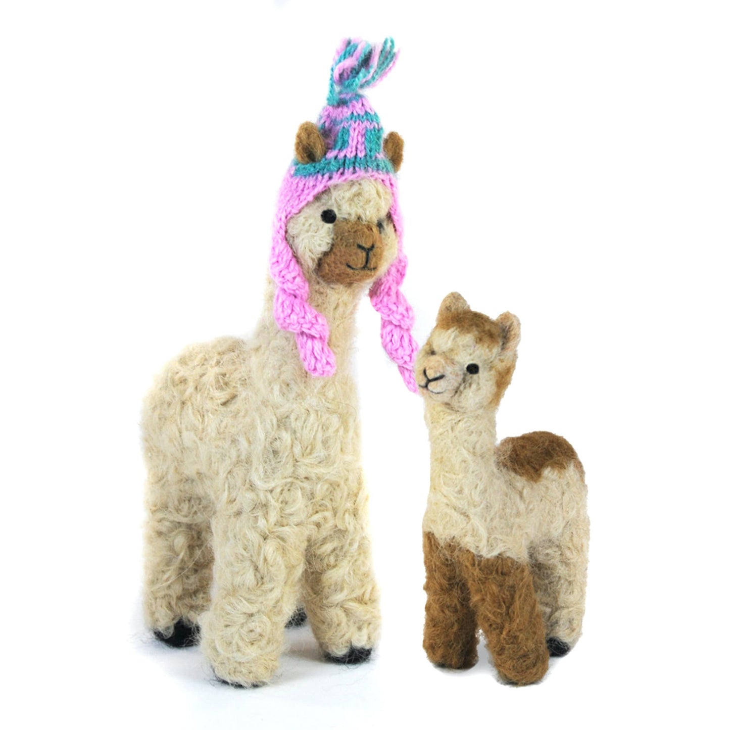 Felt Cria Alpaca: Sculpture Ornament Holiday Decor
