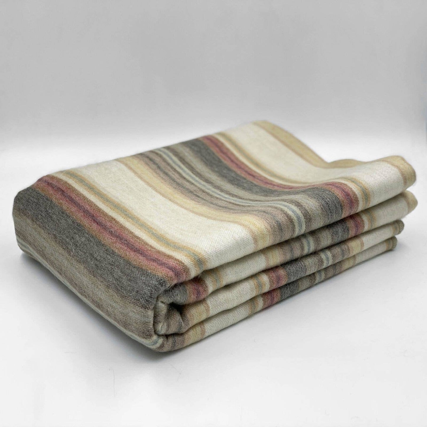 Soft & Warm Baby Alpaca Wool Blanket - Queen 95" x 67" - Earth Tones
