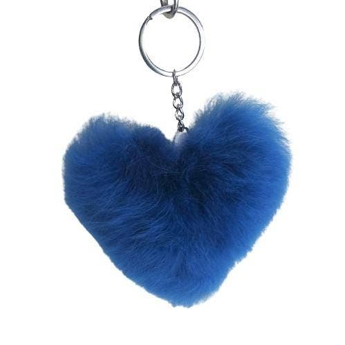 Heart Shaped Alpaca Fur Keychain