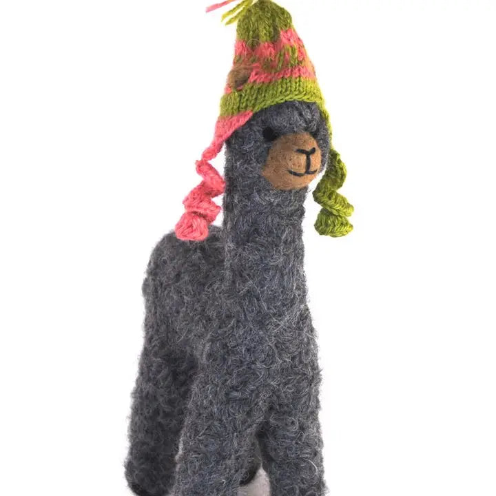 Felted Papa 8” Huacaya Alpaca Figurine