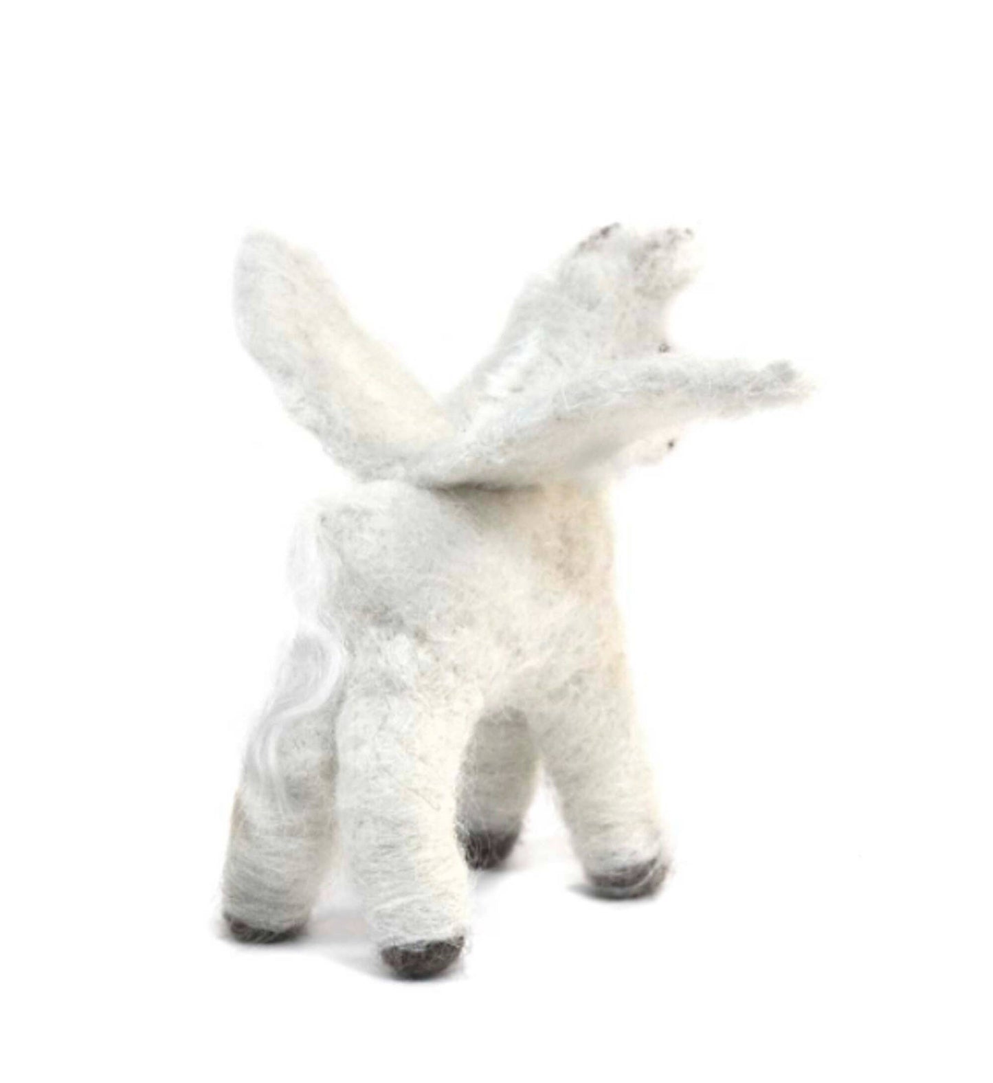 Felted Pegasus Sculpture: Alpaca Fiber Decor