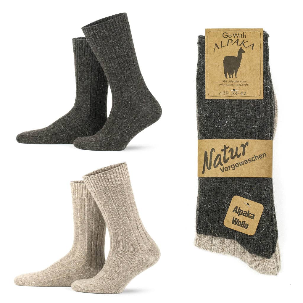 Alpaca Wool Men's Women's  Socks