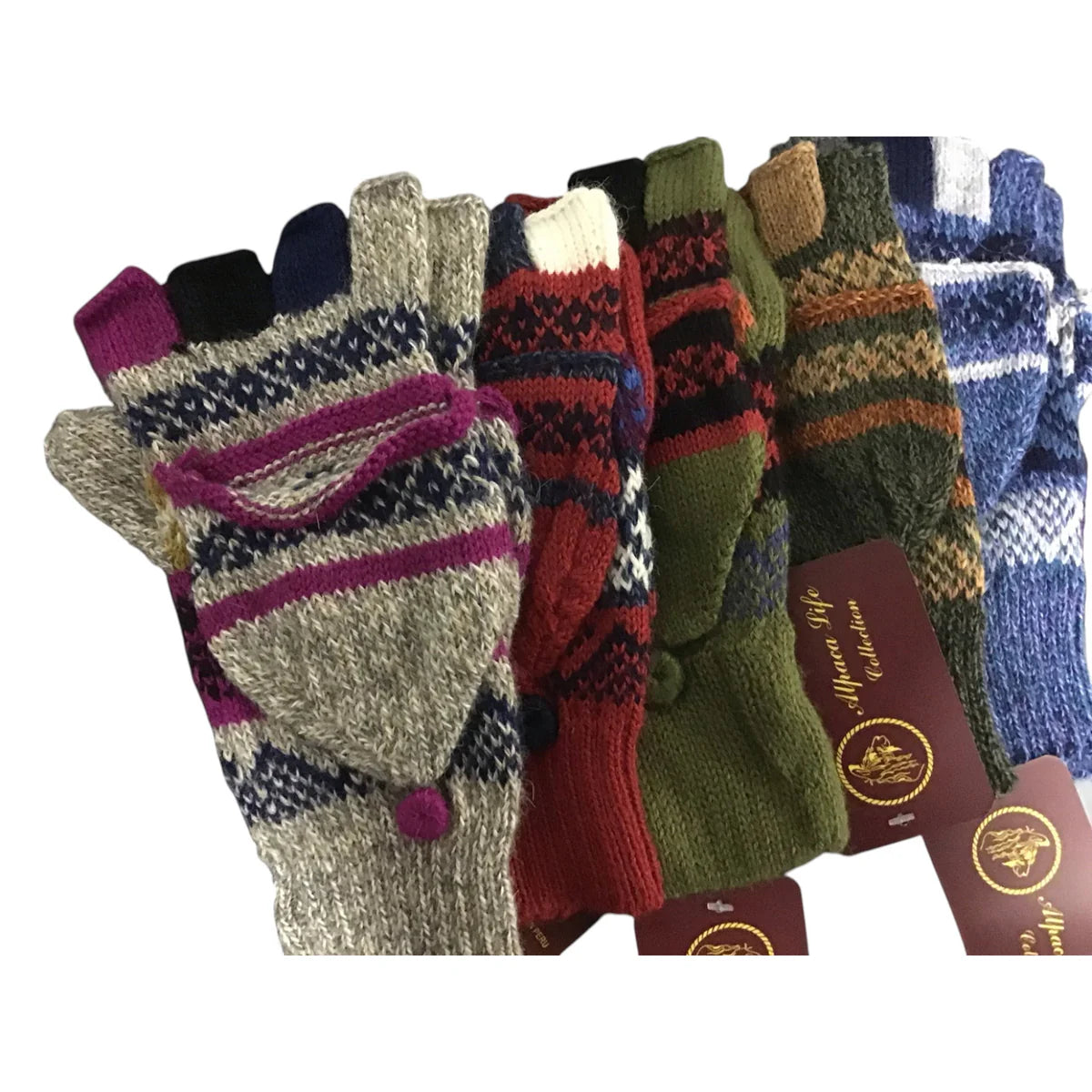 Multi Colored Alpaca Glittens