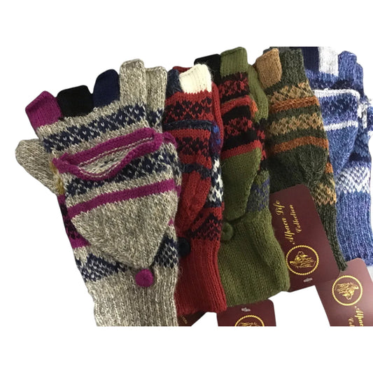 Multi Colored Alpaca Glittens