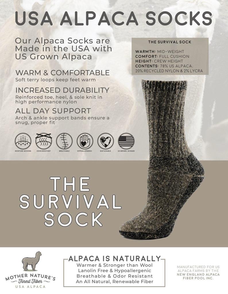 Alpaca BOLD Survival Sock
