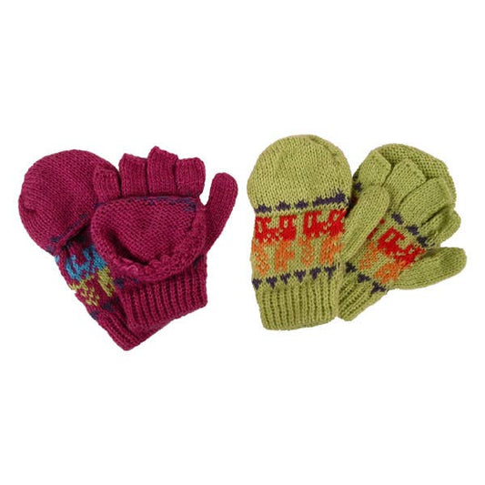 Alpaca Child Glittens Hand Knit Assorted Colors Peru